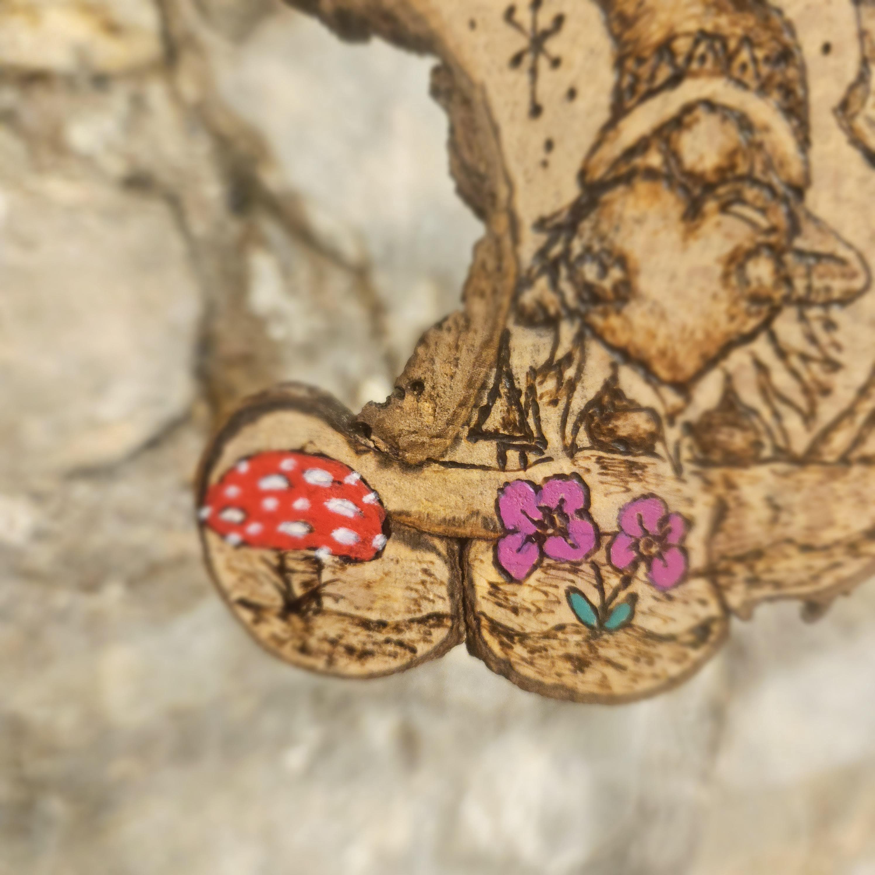 Hazel Wood Keepsake: Woodland Gonk with Heart, Hazel, Hazel, made in Wotton-under-Edge, Gloucestershire, by Bough & Burrow - View 4