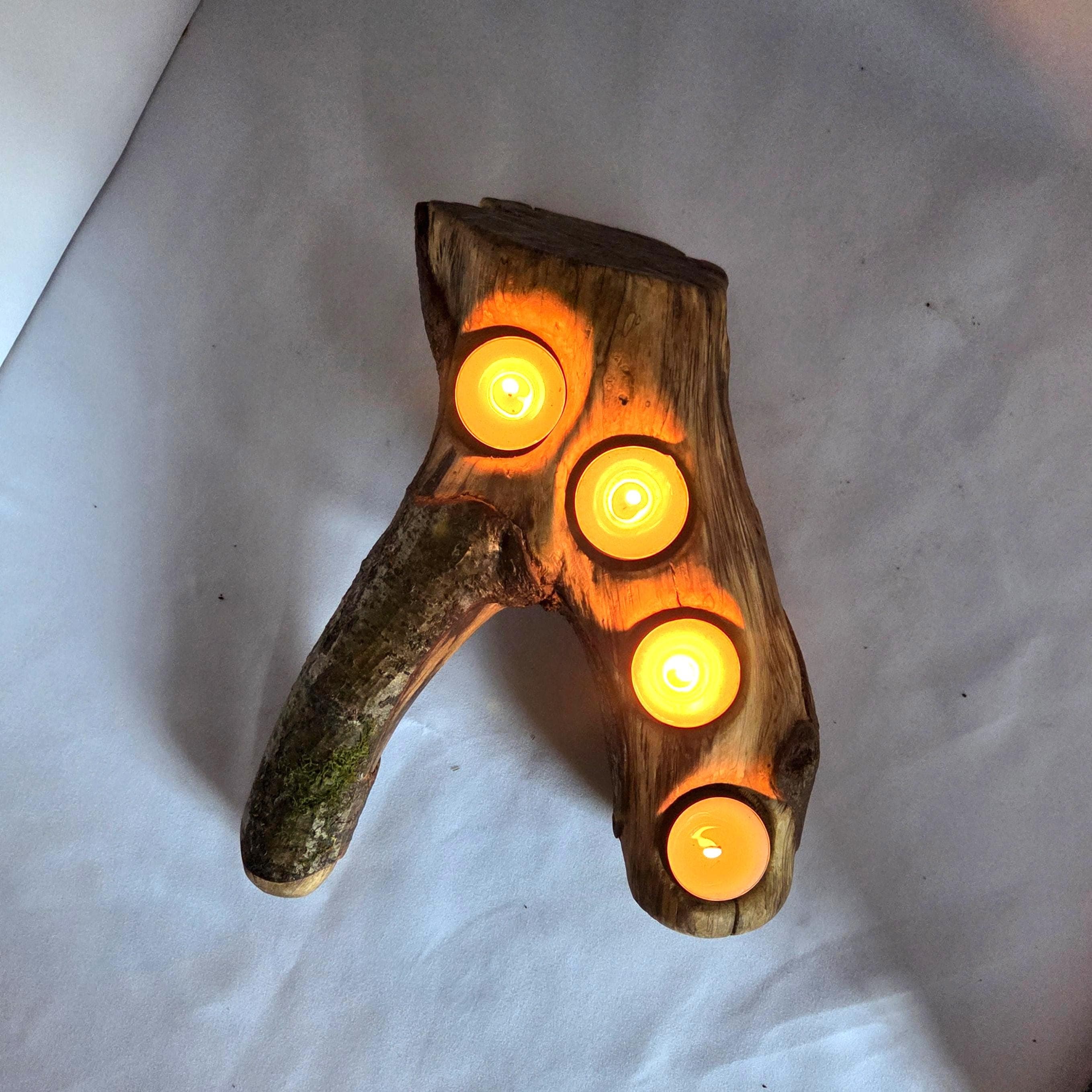 Rustic Tealight Holder, made in Wotton-under-Edge, Gloucestershire, by Bough & Burrow