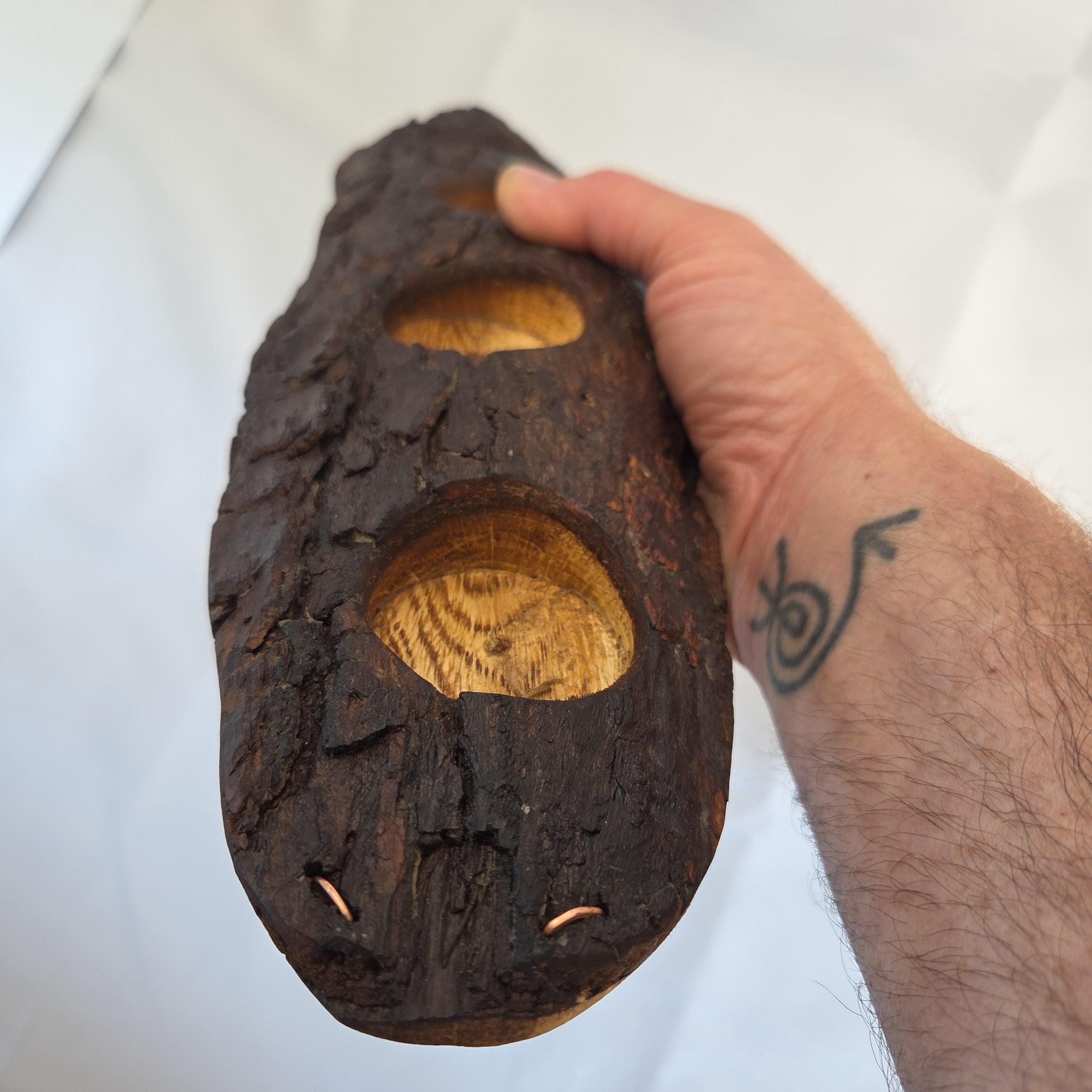 Storm-Fallen Oak 4 Tealight Holder, made in Wotton-under-Edge, Gloucestershire, by Bough & Burrow - View 10