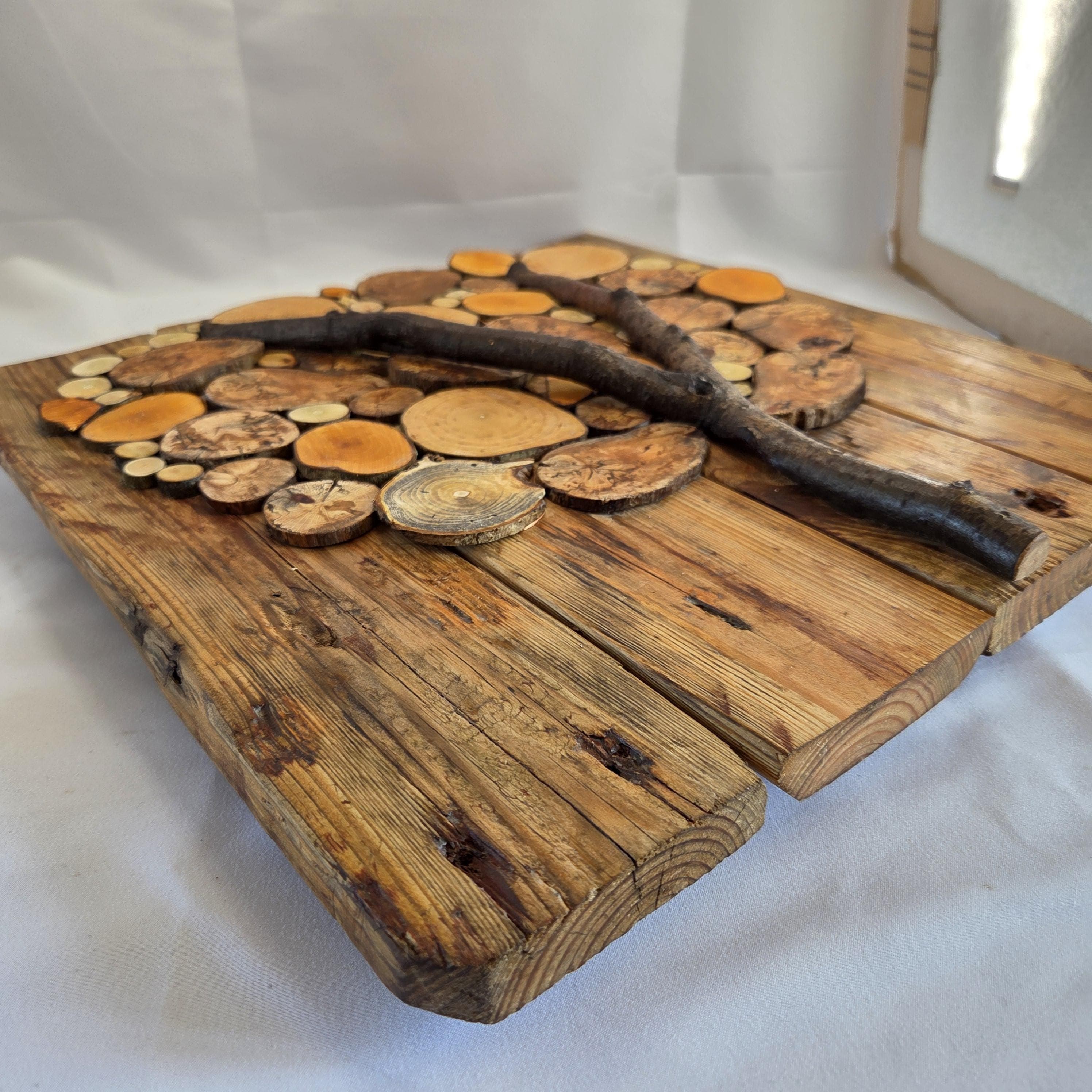 Rustic Wood Slice Wall Art, made in Wotton-under-Edge, Gloucestershire, by Bough & Burrow - View 8