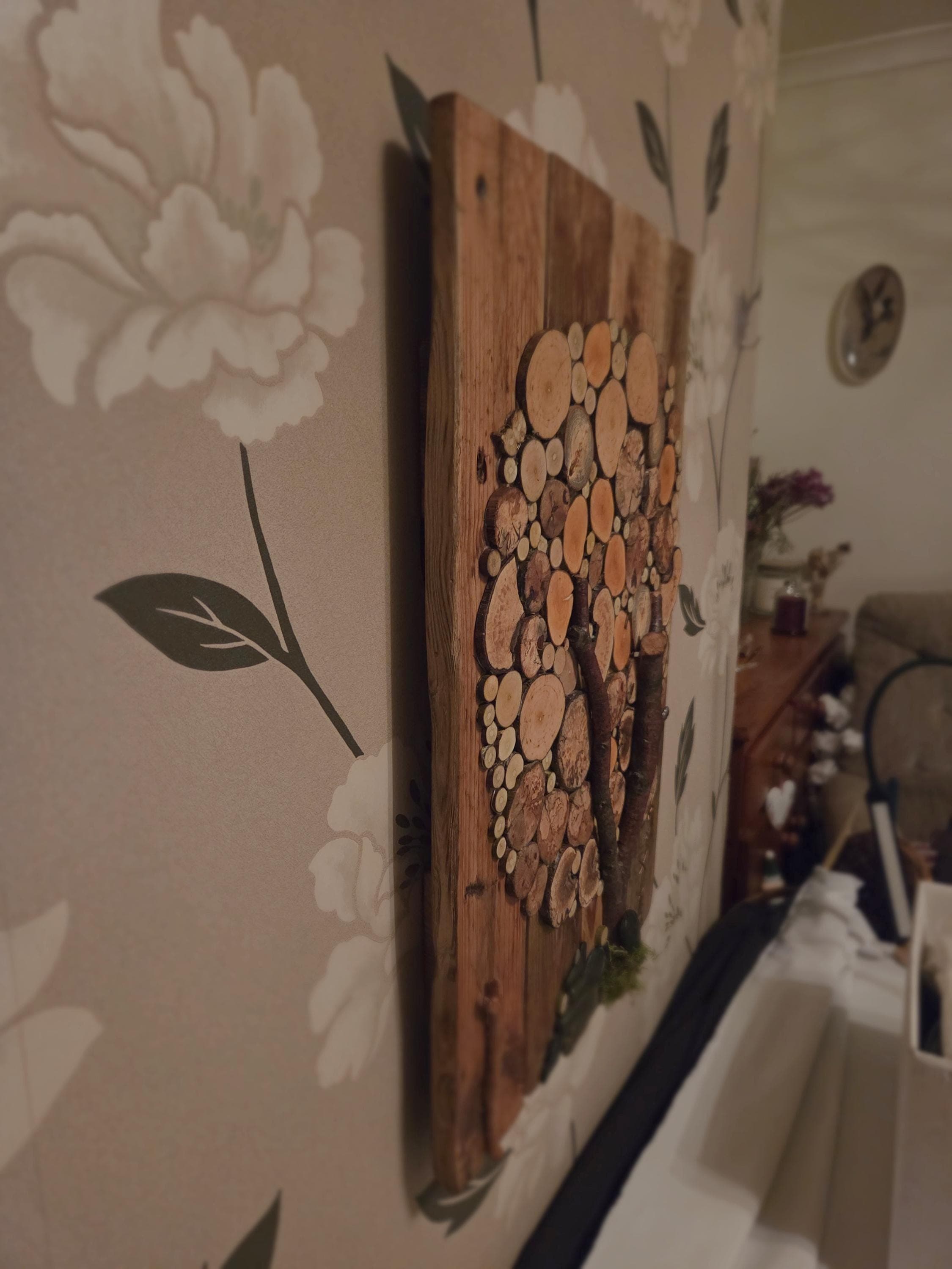 Rustic Wood Slice Wall Art, made in Wotton-under-Edge, Gloucestershire, by Bough & Burrow - View 9