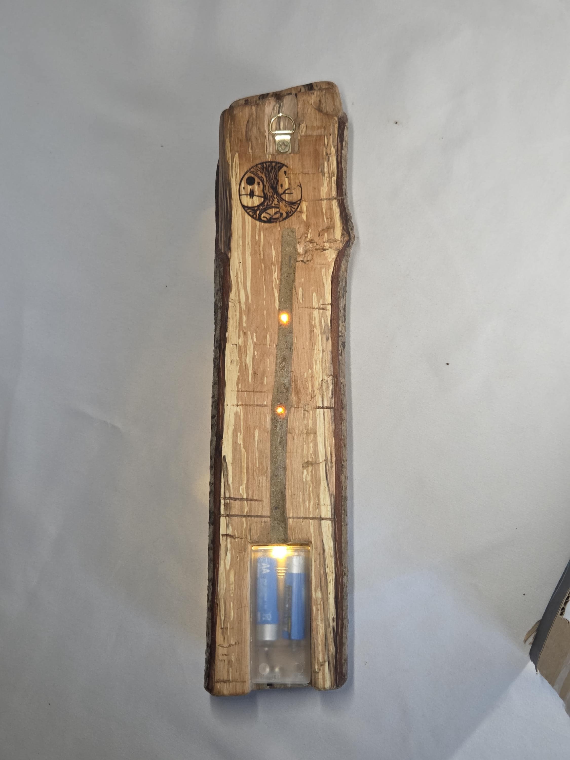 Rustic Tealight Holder with Fairy Lights, made in Wotton-under-Edge, Gloucestershire, by Bough & Burrow - View 9