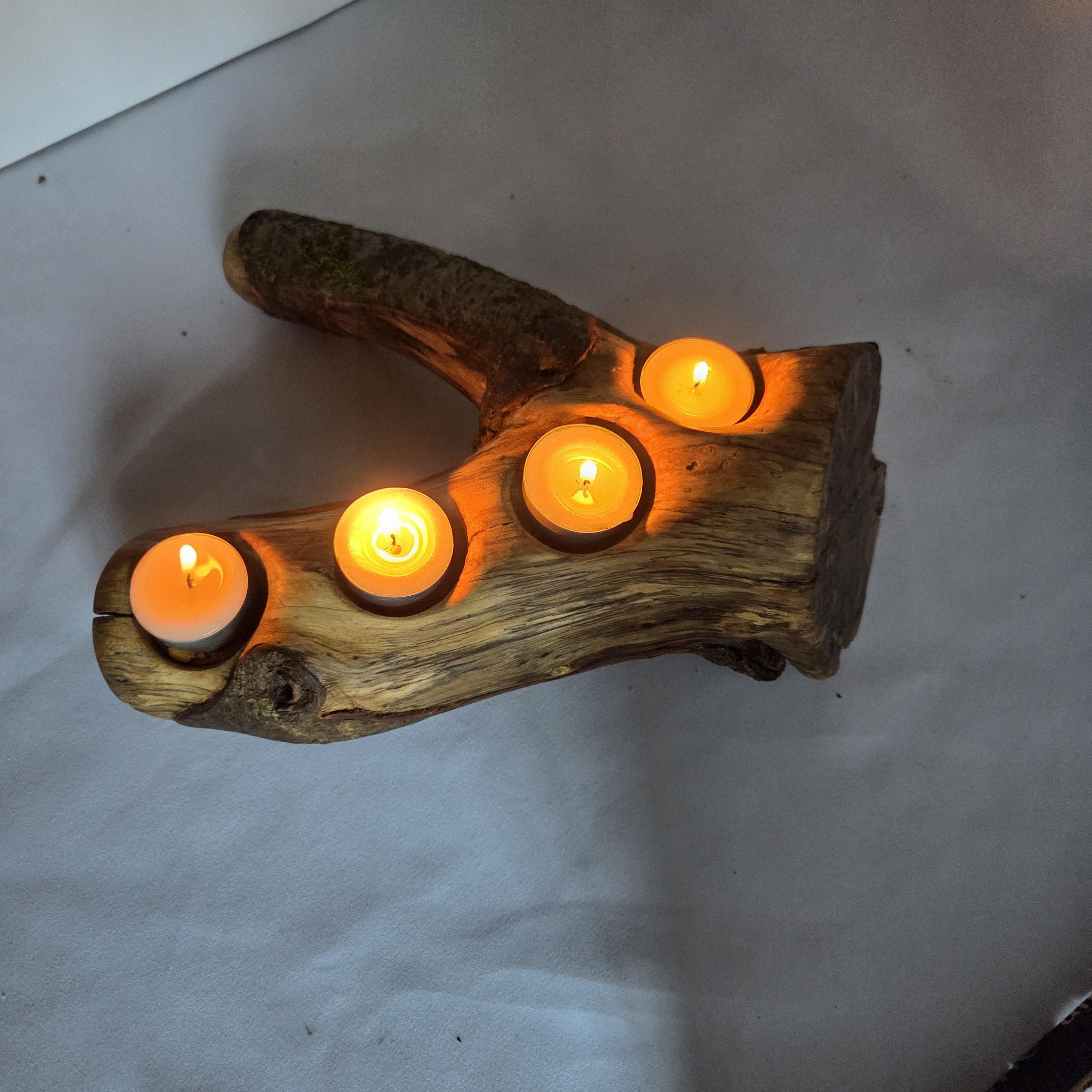 Rustic Tealight Holder, made in Wotton-under-Edge, Gloucestershire, by Bough & Burrow - View 7