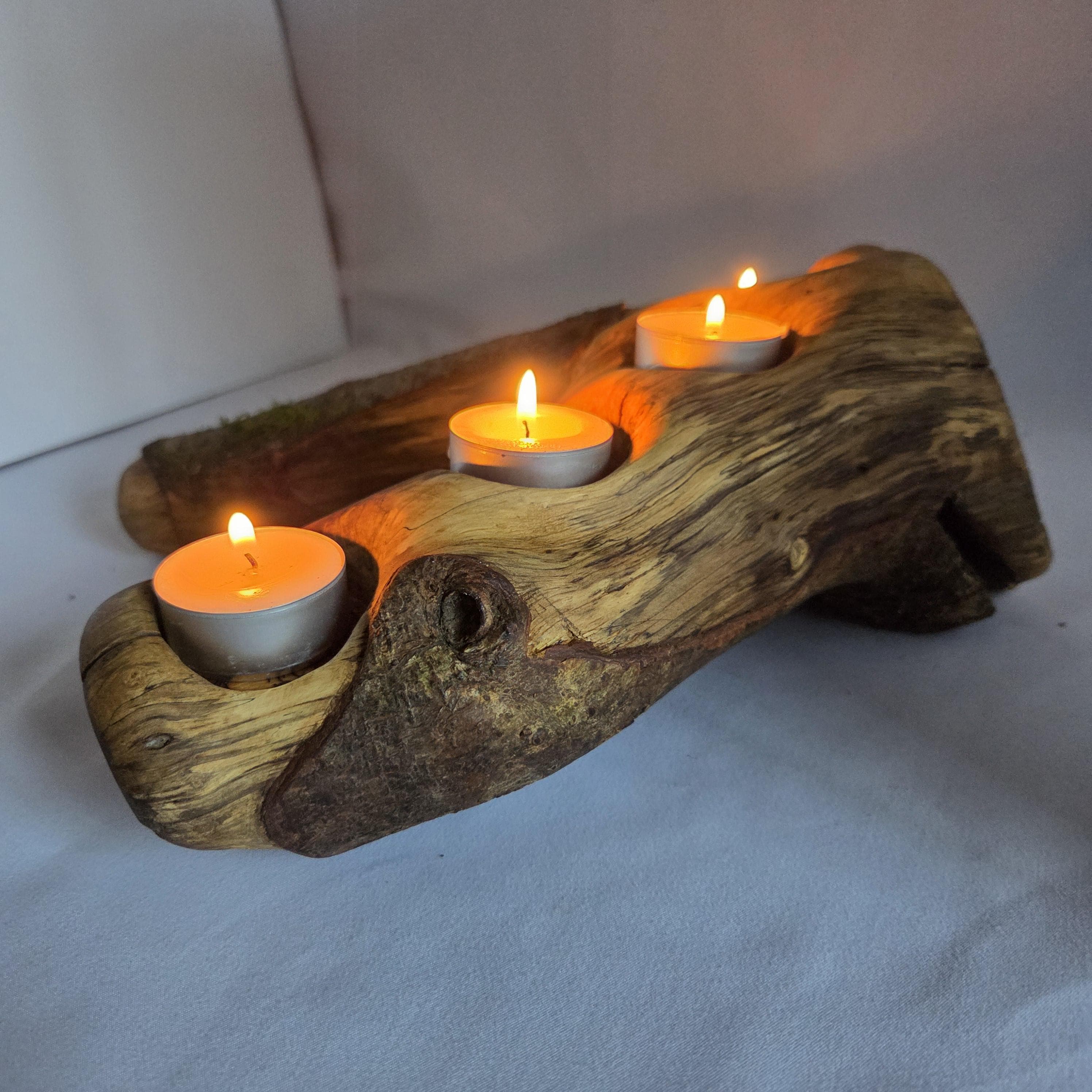 Rustic Tealight Holder, made in Wotton-under-Edge, Gloucestershire, by Bough & Burrow - View 8
