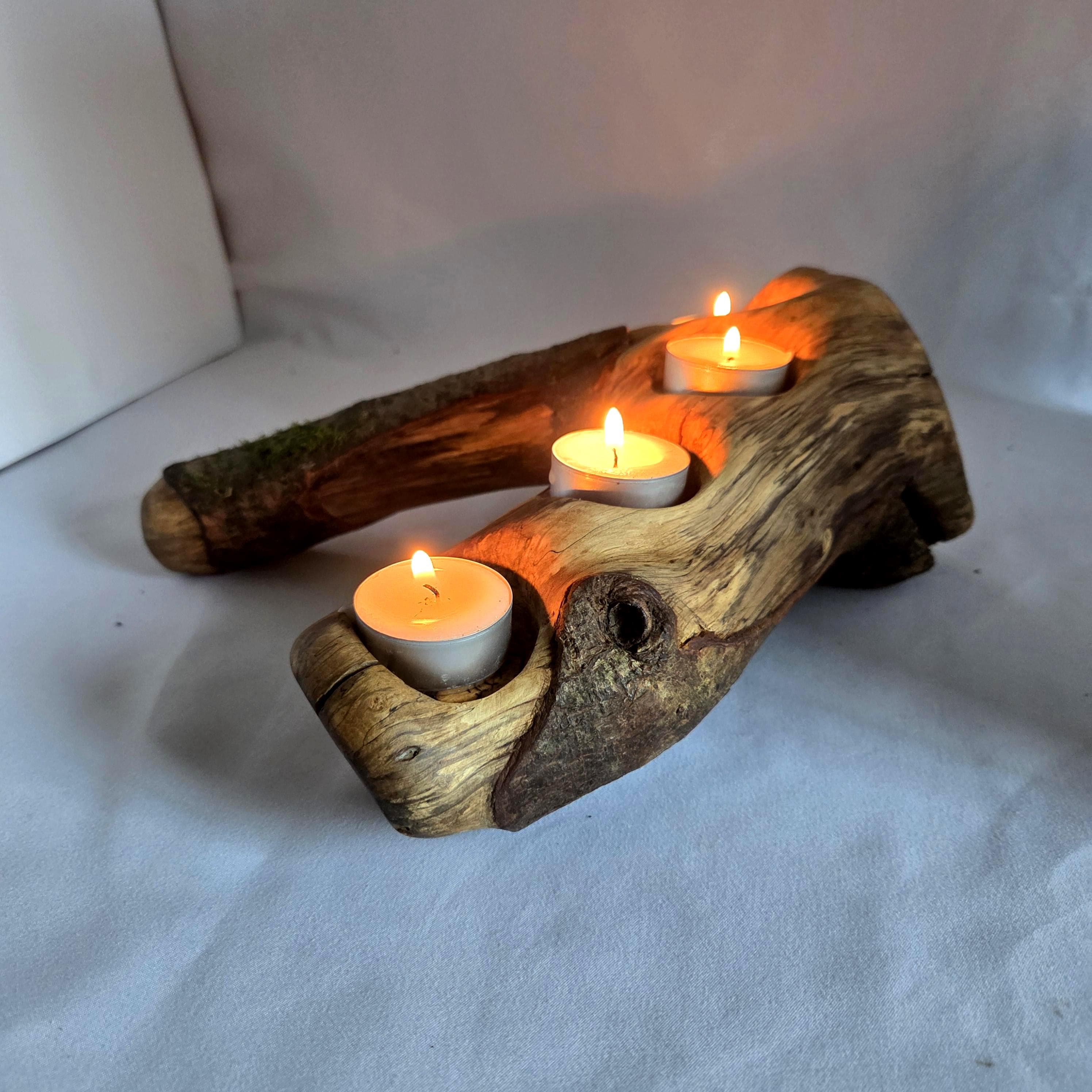 Rustic Tealight Holder, made in Wotton-under-Edge, Gloucestershire, by Bough & Burrow - View 4