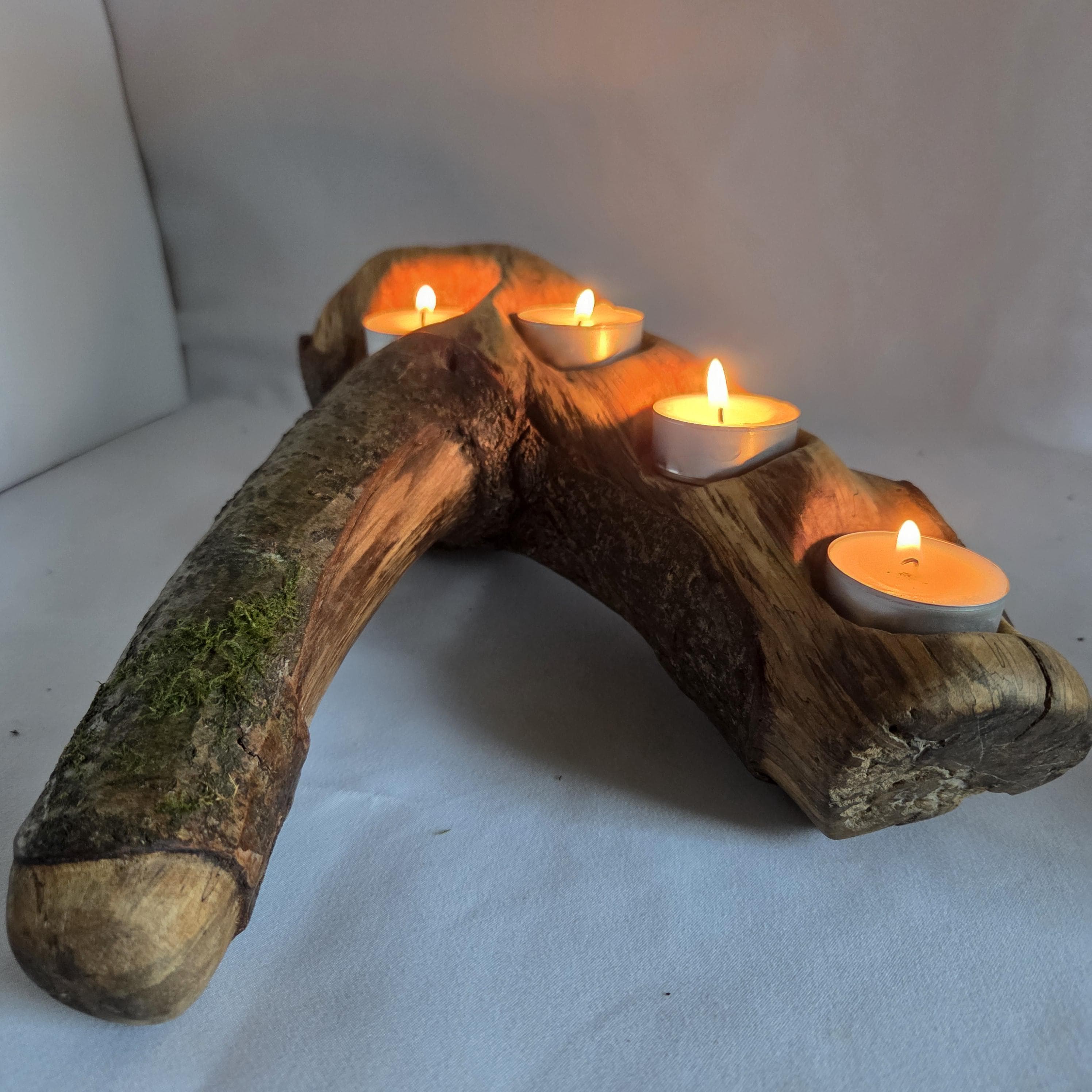 Rustic Tealight Holder, made in Wotton-under-Edge, Gloucestershire, by Bough & Burrow - View 5