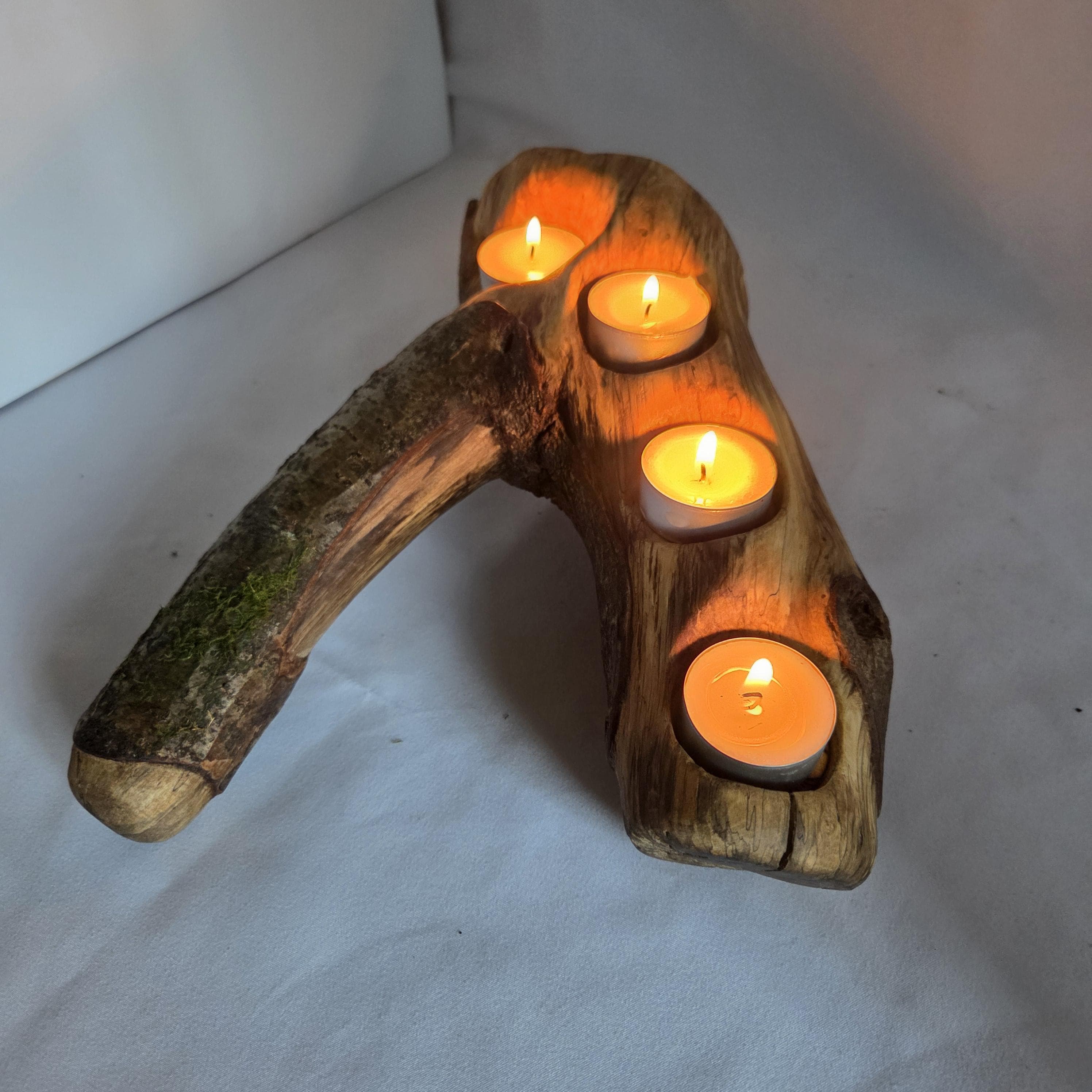 Rustic Tealight Holder, made in Wotton-under-Edge, Gloucestershire, by Bough & Burrow - View 9